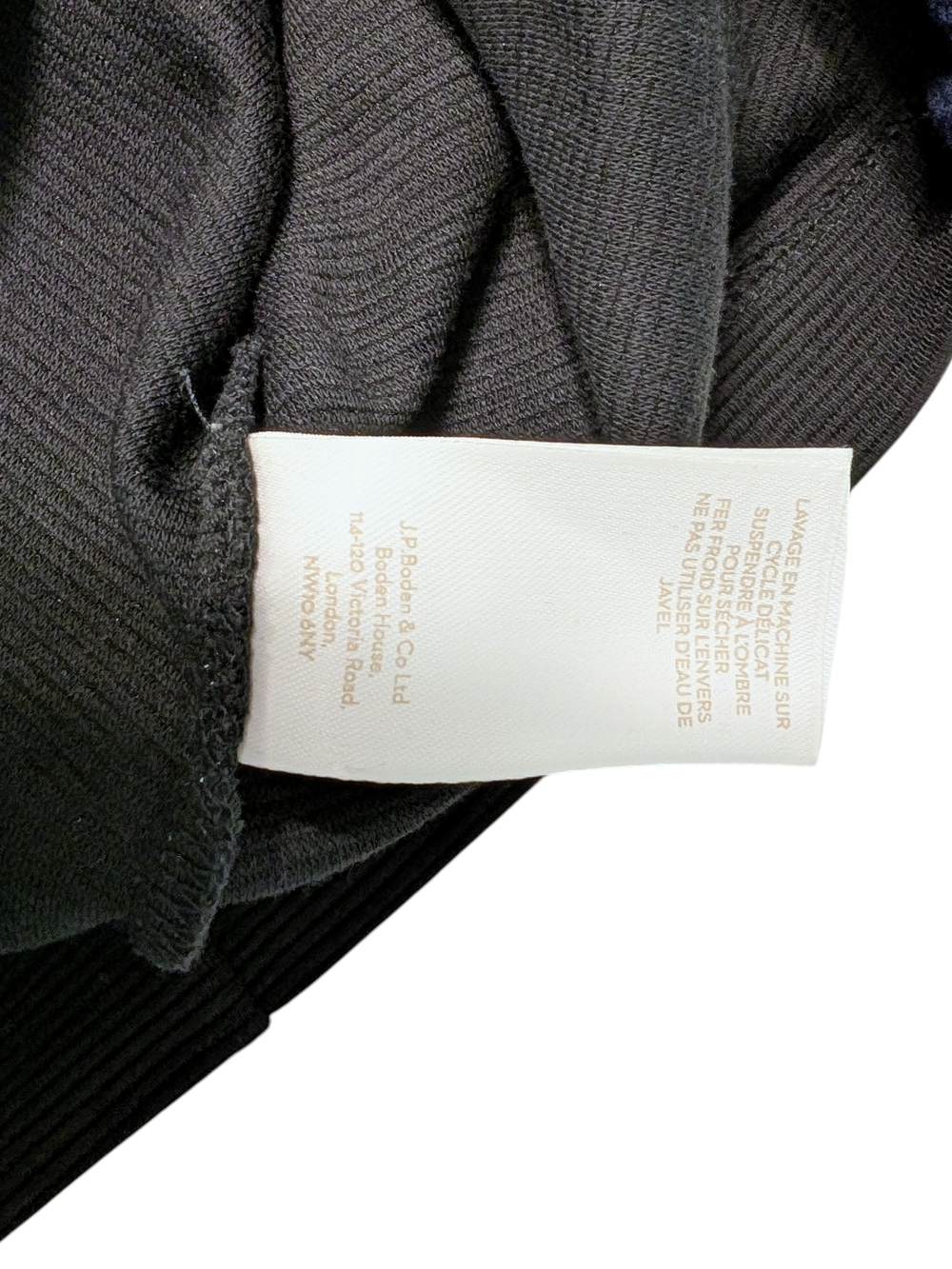 BODEN Anita Ottoman Tunic, Black / Blue, Pockets, Size 10 - Picture 11 of 12